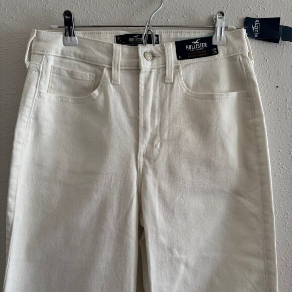 NWT Hollister Ultra High Rise White Vintage Jeans 7L - Picture 2 of 6